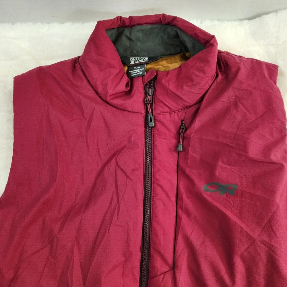 Outdoor Research Womens Refuge Vest Maroon Insulated Full Zip Size M‎ Medium